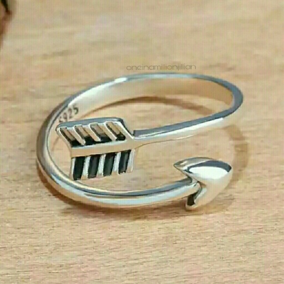 Sterling Silver Arrow Wrap Around/Bypass Ring - Picture 3 of 6